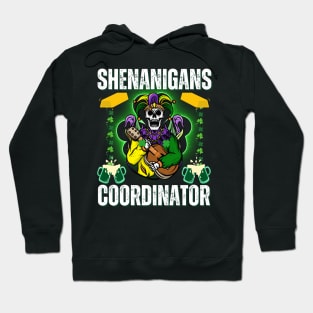 Shenanigans Coordinator - Joker Playing Guitar | Glowing Clover Leaf Hoodie